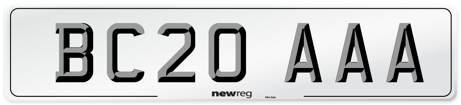 BC20 AAA Number Plate from New Reg